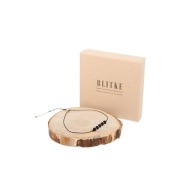 Bransoletka Handmade Na Sznurku Blitke Turmalin Czarny Kamienie Naturalne