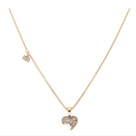 61221 CELEBRYTKA 18K POZŁACANA 40+5 CM ZŁAMANE SERCE