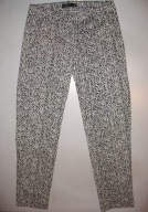 BERSHKA spodnie cygaretki chinos w panterkę r. XXS