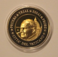 WATYKAN 2004 - 2 EURO JAN PAWEŁ II - SPECIMEN - PRÓBA - PIĘKNA, RZADKOŚĆ