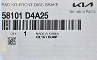 KLOCKI HAMULCOWE PRZÓD KIA OE 58101D4A25