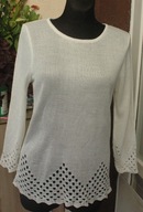 sliczny sweter/tunika z azurem r 38-42