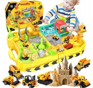 PIASEK KINETYCZNY DUŻY ZESTAW XXL DLA DZIECI POJAZDY BUDOWLANE PREZENT