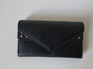 Śliczny portfel skórzany czarny ADAX