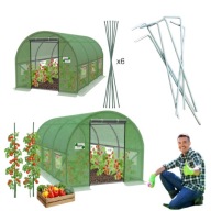 TUNEL FOLIOWY 6m2 OGRODOWY SZKLARNIA MOCNA KONSTRUKCJA OWOCE FOLIA 3 X 2 M
