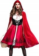 SEXY CZERWONY KAPTUREK Strój Kostium CZERWONEGO KAPTURKA Przebranie S S/M M
