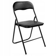 KRZESŁO OGRODOWE SKŁADANE BIUROWE CZARNE CATERING