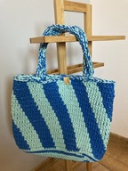 Morska plażowa torba ze sznurka rękodzieło