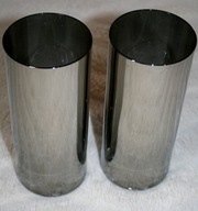 MIRROR GLASS SZKLANKA HIGHBALL WYSOKA RETRO SILVER KOMPLET 2 SZTUKI 400 ml