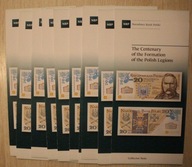FOLDERY NBP DO 20 ZŁ ZŁOTYCH 2014 100 rocznica LEGIONY POLSKIE - ANGIELSKI