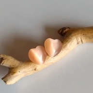 kolczyki kwarc kocie oko srebro 925 serduszko