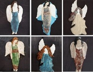 Anioł obrazek ceramiczny na sklejce różne wzory