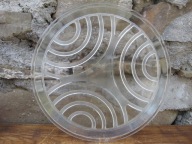 Szklana Płaska Patera/Talerz_Huta Hortensja PRL