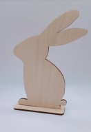 Zając ze sklejki królik decoupage na podstawce 15cm