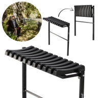 ŁAWKA CMENTARNA SZEROKA ŁAWECZKA NA CMENTAR LUB DO OGRODU CZARNA 68CM