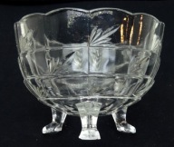 salaterka Kryształowa ok 12 cm 9 cm wysokość PRL