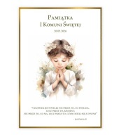Personalizowana Pamiątka I Komunii Świętej | Lustrzane złoto dziewczynka 2