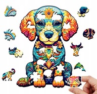 PUZZLE DREWNIANE dla dorosłych dzieci PREZENT PIESEK