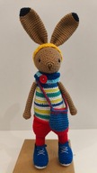 KRÓLIK miś szydełko maskotka zabawka prezent handmade amigurumi ręcznie