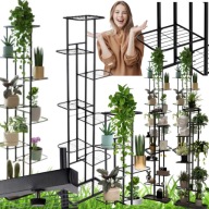 KWIETNIK METALOWY LOFT REGAŁ STOJĄCY WYSOKI 143 CM – 9 MIEJSC NA ROŚLINY
