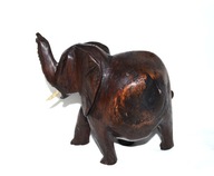 Słoń rzeźba afrykańska z drewna dekoracja