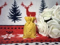 Świeca z wosku pszczelego Świąteczna - worek prezentowy