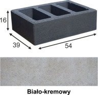 Pustak gładki Combet PG54x39x16 Biało-kremowy