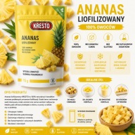 Ananas liofilizowany w kawałkach 15 g Kresto