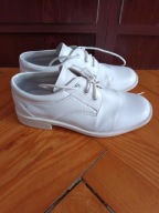 Buty komunijne chłopięce białe rozmiar 32 polska firma Ani-But skóra