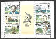 ISLE OF MAN -200 rocznica buntu na "Bounty" 1989 ** Mi 397- 403 3 Ark.(251)