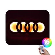 AUDI LOGO LED DEKORACJA ŚCIENNA PREZENT DLA NIEGO DO GARAŻU BIURA DO POKOJU
