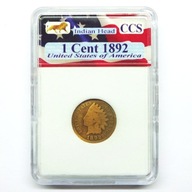 1 cent 1892 USA Indianin w plastikowym slabie