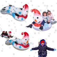 SANKI PLASTIKOWE DMUCHANE ŚLIZG 2 OSOBOWE DLA DZIECI Z UCHYTEM BAŁWANEK