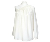 H&M letnia asymetryczna bluzka oversize z jednym rękawem bawełna 36/38/40