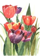 =KWIACIARNIA= Obraz =martwa natura=KWIATY=akwarela=