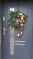 WIENIEC BOŻONARODZENIOWY 45cm WIANEK ŚWIĄTECZNY NA DRZWI dekoracja stroik