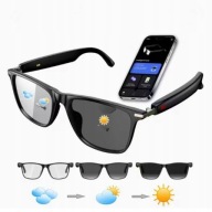 Okulary Inteligentne AI 160 języków Tłumaczenie Bluetooth Audio Fotochrom