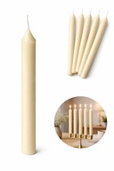 NATURALNE SOJOWE ŚWIECE STOŁOWE STOŻKOWE zestaw 5 sztuk 20cm HANDMADE