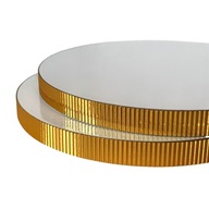 Podkład pod tort STYRODUR BIAŁY 30 cm ZŁOTY BOK Karbowany „Złota Fala”