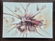 Porcelanowy rozkwit, abstrakcja, farby akrylowe, aukcja charytatywna