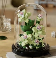 Klocki kwiatki plastikowe Kwiaty w kloszu 204el. DIY Dzień Kobiet