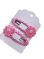 Spinki do włosów pyk kwiatki różowe 2 szt.