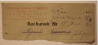 Rachunek, 1946 r - SPÓŁDZIELNIA RYBACKO - PRZTWÓRCZA " RYBY BAŁTYKU" GDAŃSK