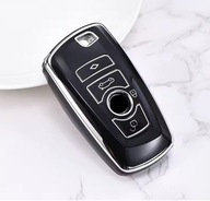 Czarno-srebrne etui na kluczyk BMW 1 3 5 7 X1 X3 X4 X5 F10 F20 F30 F18 F25
