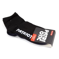 Skarpetki Patriotic 3-pak czarne szare skarpety do kostki z logo 43-46