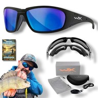 OKULARY Wiley X BOSS Polaryzacyjne BLUE MIRROR Captivate ETUI GRATIS