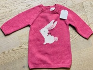 Next sukienka sweterek króliczek 3-6 miesięcy Rozm. 68 cm + GRATIS