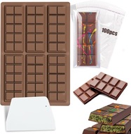 2xFOREMKI SILIKONOWE DO CZEKOLADY DUBAJSKIEJ FORMA TABLICZKA TABLICA DUBAJ