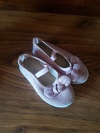 Buciki dziewczęce róż srebro 23