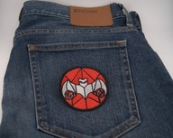 Naszywka Haftowana NIETOPERZ WITRAŻ Goth – 8 x 5,5 cm